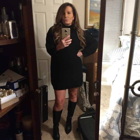 🆕⭐GORGEOUS⭐Misguided BLACK SWEATER/DRESS NWT - Picture 2 of 8